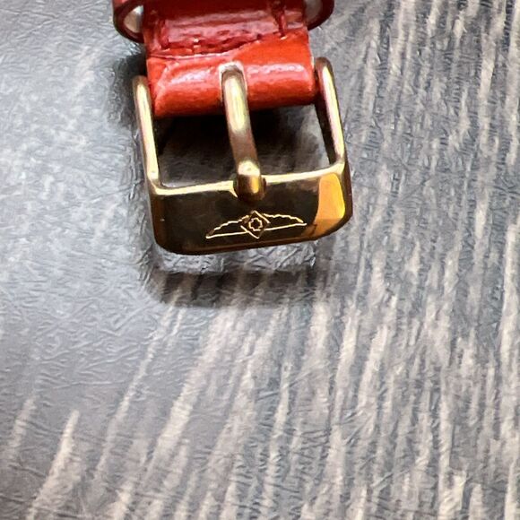 I Love Lucy Lucille Ball Watch Women 31mm Gold Tone Red Leather Band New Battery - Picture 4 of 11